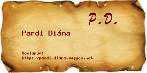Pardi Diána névjegykártya